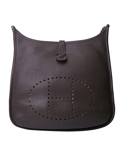 Evelyne 29 Taurillon Clemence in Chocolate, front view